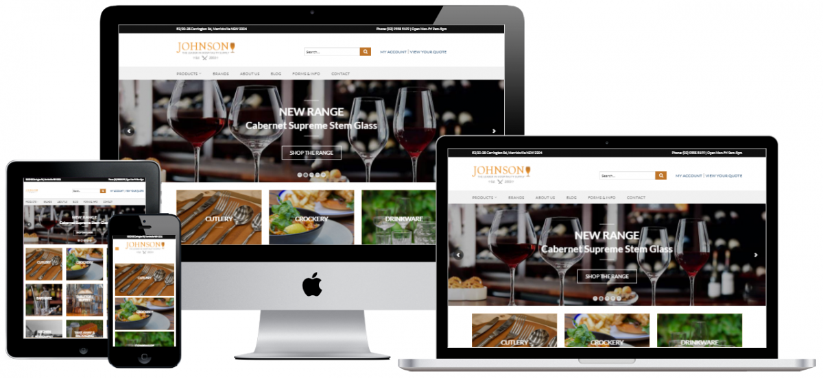 Johnson Hospitality Website Mockup Website Design